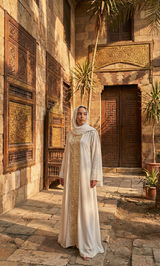 White Turath Abaya