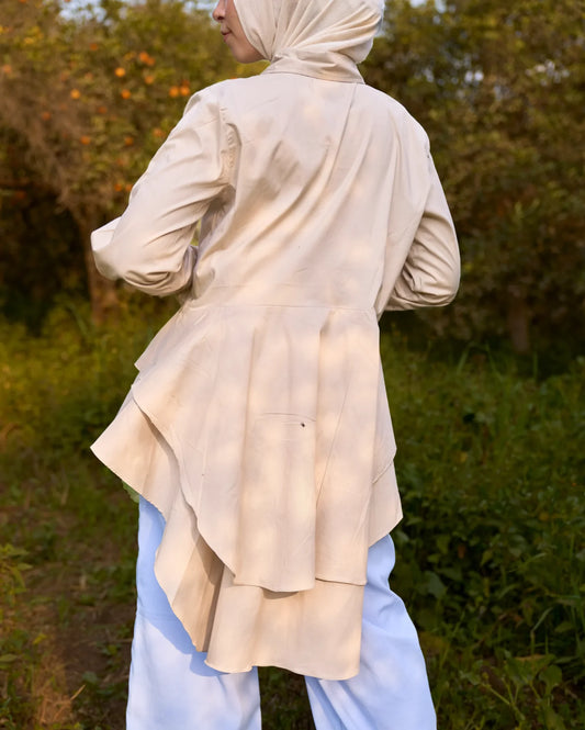 Beige Lotus blouse