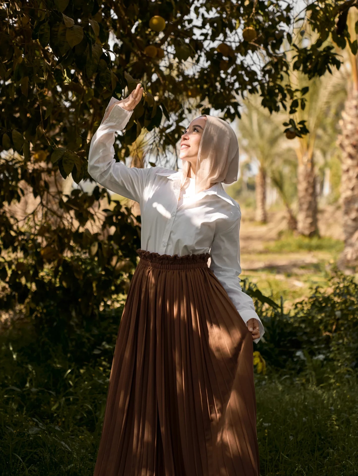 Cafe Pleated Skirt