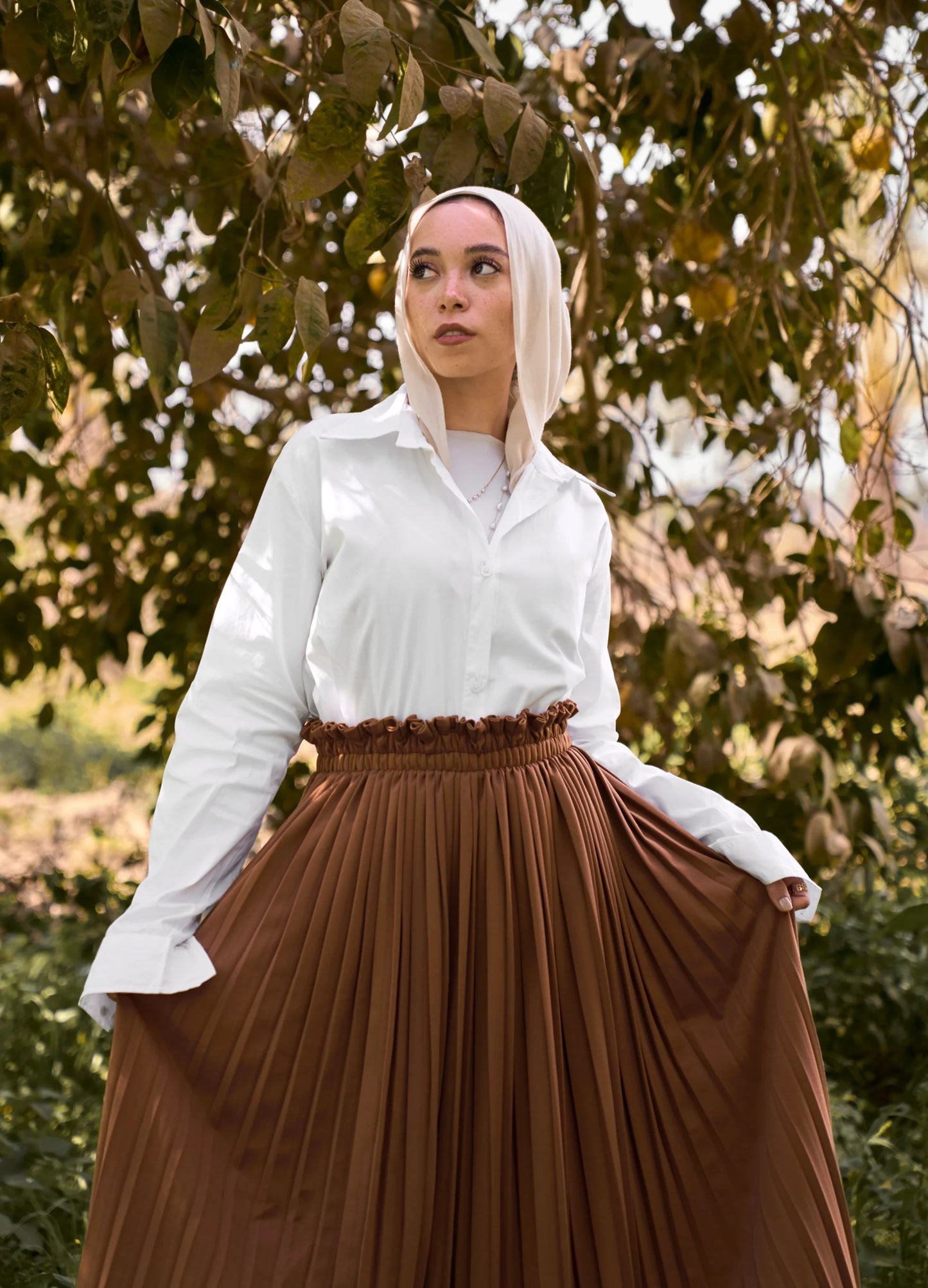 Cafe Pleated Skirt