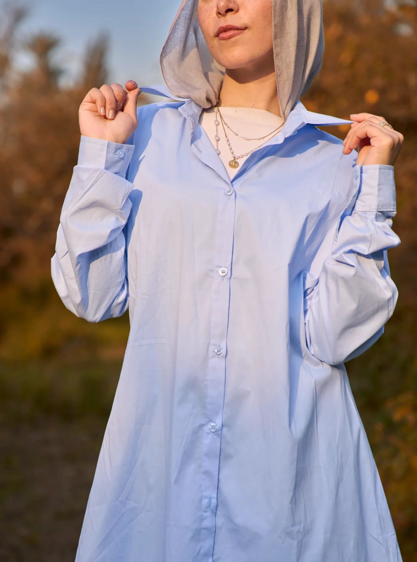 Baby Blue Long Shirt