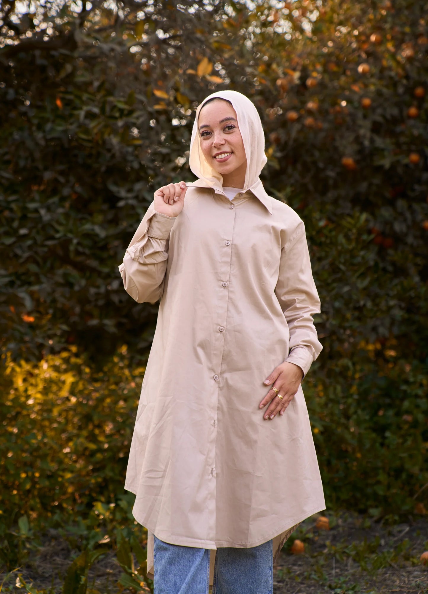 Beige Long Shirt