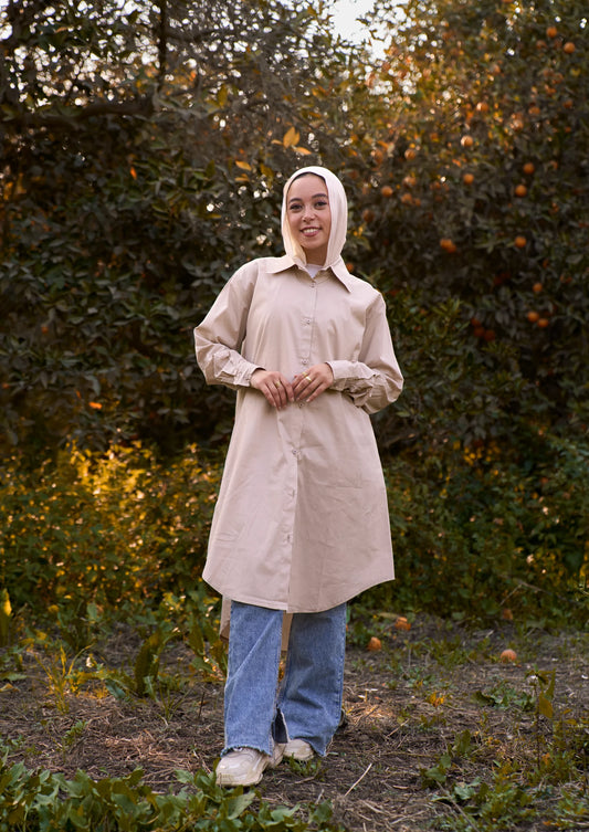 Beige Long Shirt