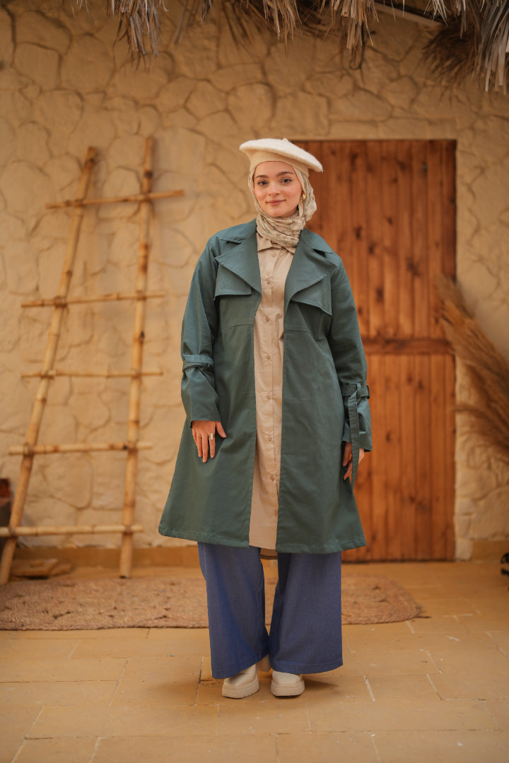 Teal Orgwan Coat