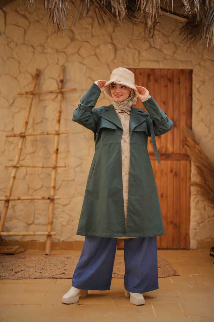 Teal Orgwan Coat