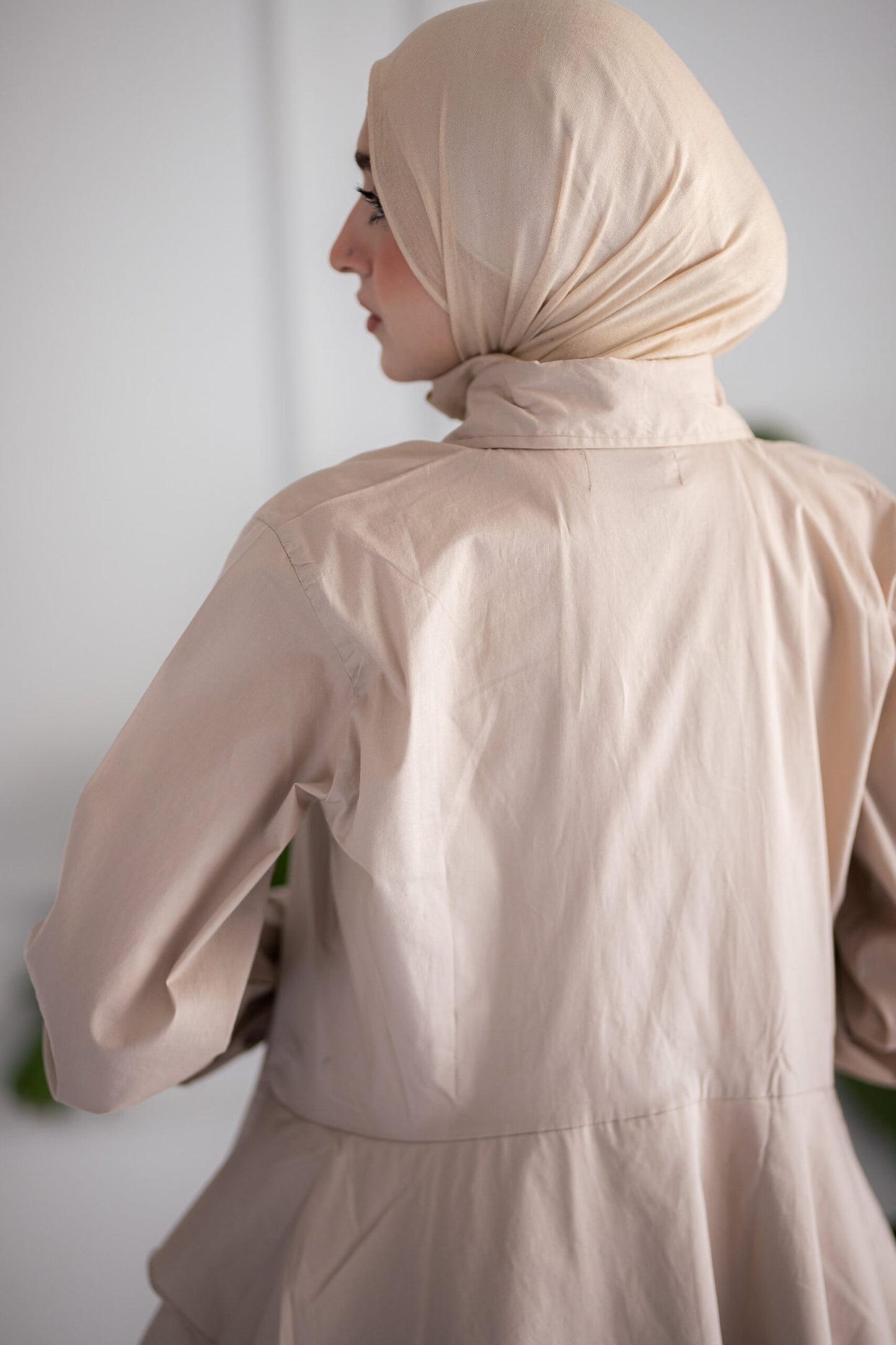 Beige Pleated Skirt