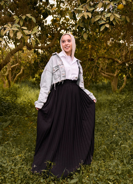 Black Pleated Skirt