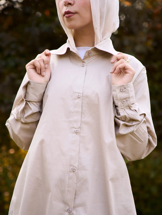 Beige Long Shirt