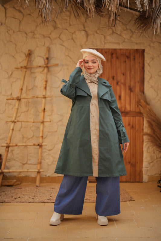 Teal Orgwan Coat