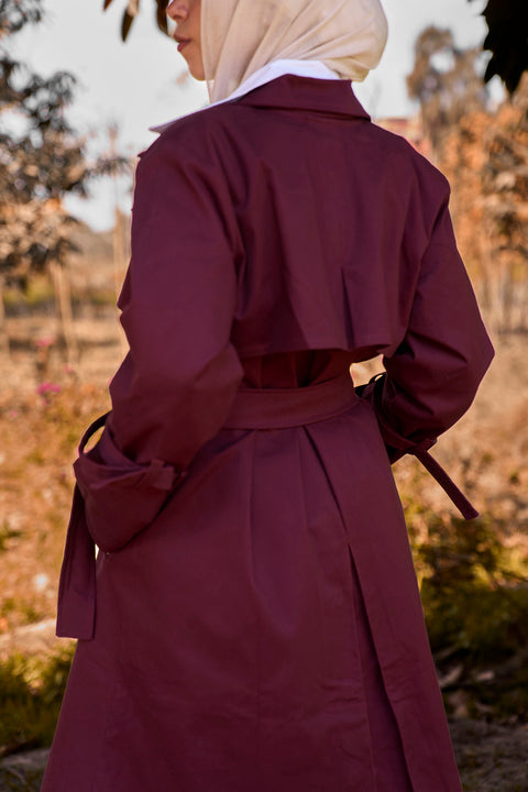 Burgundy London Coat